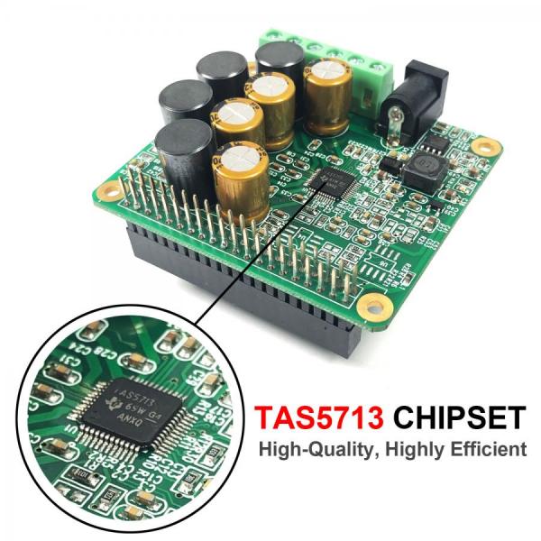 디바이스마트,오픈소스/코딩교육 > 라즈베리파이 > 라즈베리파이 확장보드/HAT,Innomaker,RPI HiFi AMP Hat,Raspberry Pi 4, Zero, 3B, 3B+ 호환 HiFi AMP HAT / 25W Class-D 디지털 오디오 파워 앰프 / 4옴 스피커 구동 가능 / 44.1kHz 및 48kHz 샘플 레이트 지원 / 완전 디지털 사운드 경로 / 12-20V 전원 입력 / DSD over PCM(DOP) 모드 지원 / 다양한 음악 재생 시스템 호환 (OSMC, Volumio 등)