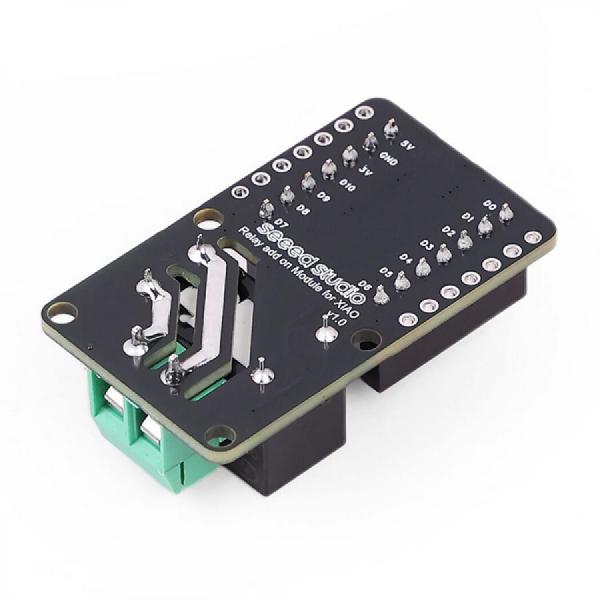 디바이스마트,오픈소스/코딩교육 > 파이썬/IoT 개발 보드 > Seeedstudio XIAO > XIAO 모듈/확장보드,Seeedstudio,1-Channel Relay for Seeed Studio XIAO [114993555],5V 단일 채널 릴레이 확장 보드 / HF32FA-G 릴레이 탑재 / 최대 10A/250VAC 부하 스위칭 지원 / Seeed Studio XIAO 시리즈와 완벽한 통합 / 컴팩트한 디자인 (21x42mm) / 다양한 IoT 및 홈 자동화 응용 분야에 적합