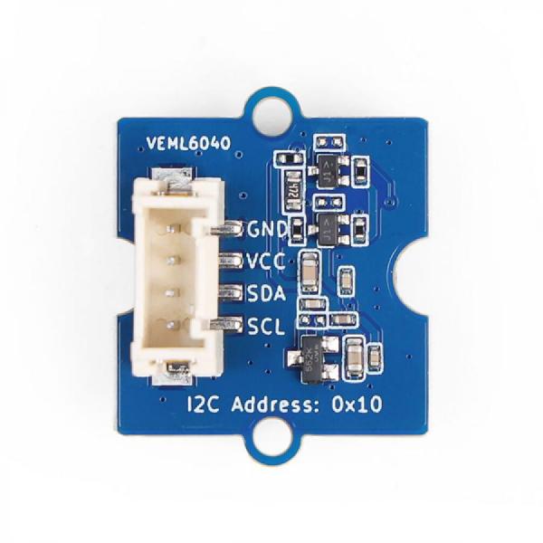 디바이스마트,MCU보드/전자키트 > 센서모듈 > 빛/조도/컬러/UV > 컬러/UV센서,Seeedstudio,Grove - Color Sensor V3.0 - I2C interface - VEML6040 based [101021133],색상 감지 센서 VEML6040 기반 / I2C 인터페이스 / 3.3V~5V 공급 전압 / 16비트 컬러 데이터 출력 / 작동 온도 -40°C ~ +85°C / 낮은 전력 소비 200μA / 최대 감지 범위 16,496룩스 / 감지 거리 0~5cm / 컴팩트한 디자인 / 주변광 및 색상 인식 용도