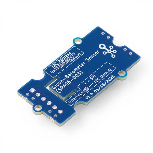 디바이스마트,MCU보드/전자키트 > 센서모듈 > 온도/습도 > 온도센서,Seeedstudio,Grove Temperature and Barometer Sensor(SPA06-003) [110992164],고정밀 온도 및 기압 센서 / 압력 측정 범위: 300~1100hPa / 온도 측정 범위: -40℃~+85℃ / 압력 절대 정확도: ±0.3hPa / 온도 정확도: ±1℃ / I2C 및 SPI 통신 지원 / Grove 4핀 커넥터 / 대기 전류: 0.5μA / 공급 전압: 3.3V / 크기: 40mm x 20mm x 6.5mm