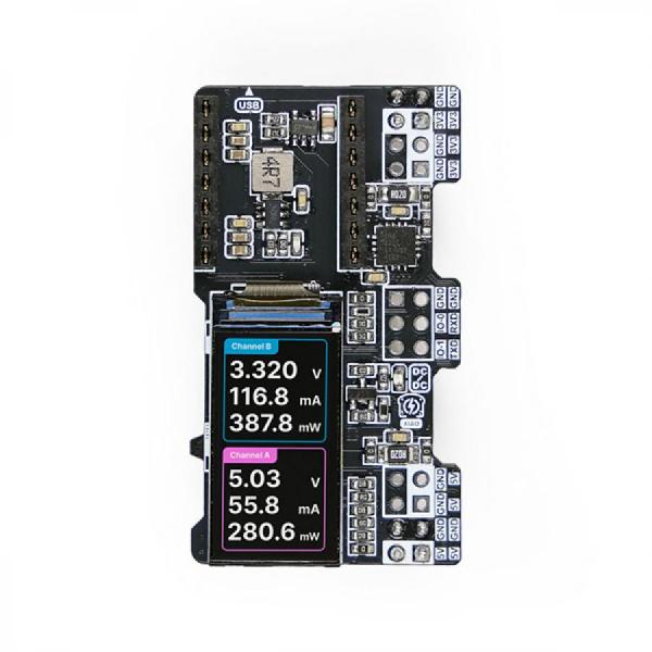 디바이스마트,오픈소스/코딩교육 > 파이썬/IoT 개발 보드 > Seeedstudio XIAO > XIAO 모듈/확장보드,Seeedstudio,XIAO PowerBread [114993507],5V 및 3.3V 출력 제공 / 최대 1.5A 전류 공급 / 내장 LCD로 실시간 전압, 전류, 전력 모니터링 / XIAO 개발 보드 호환 / 오픈 소스 디자인 / USB-C 전원 입력 / 듀얼 채널 전압 및 전류 감지 (INA3221 센서 탑재) / 플러그 앤 플레이 호환성 / 컴팩트한 디자인으로 브레드보드 공간 최적화