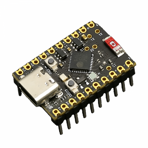 디바이스마트,오픈소스/코딩교육 > 파이썬/IoT 개발 보드 > ESP32,Happy House,ESP32-C6 SuperMini 소형 개발보드 핀헤더 납땜 [CMODULE-52],초소형 폼팩터 기반의 Wi‑Fi 6 + Bluetooth LE 지원 RISC‑V 보드 / 512 KB 고속 SRAM, 16 KB LP SRAM, 4 MB Flash, USB Type‑C 인터페이스 제공 / 공간 제약이 있는 소형 IoT 기기, 포터블 센서 등 소형 프로젝트에 최적 / USB 케이블 미포함 (핀헤더가 아래로 납땜되어 있습니다.)