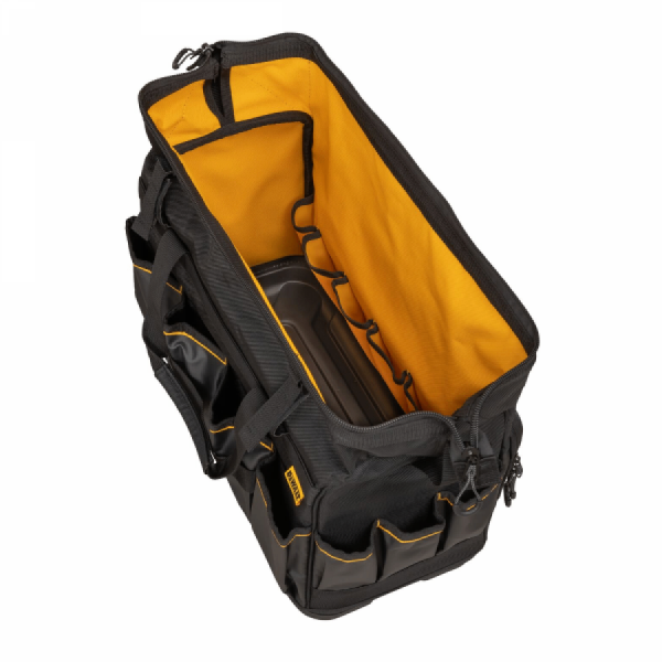 디바이스마트,공구함/작업대/엔클로저 > 공구함/부품함 > 이동공구함 > 디월트/스탠리 이동공구함,디월트,프로 오픈마우스 소프트백 DWST60104-1,전면 오픈형 수납 / 방수 플레이트 / U자형 지퍼 솔더 스트랩 / 허용 중량 25Kg / 508 x 290 x 310 mm (높이 x 너비 x 길이) / 무게 2.3Kg