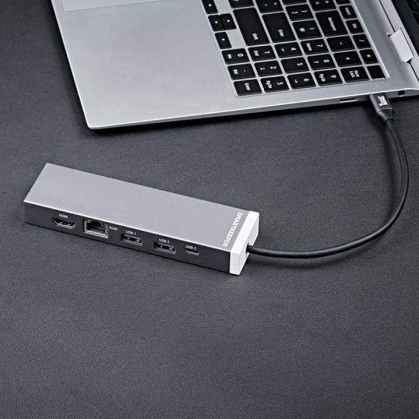 디바이스마트,컴퓨터/모바일/가전 > 네트워크/케이블/컨버터/IOT > 인터넷공유기/허브/랜카드 > USB허브/포트 확장 도킹스테이션,(주)컴엑스아이,5in1 HDMI 4K RJ45 PD60W C타입 멀티허브,한번의 연결로 미니 워크 스테이션 구축가능한 5in1 멀티허브 입니다.