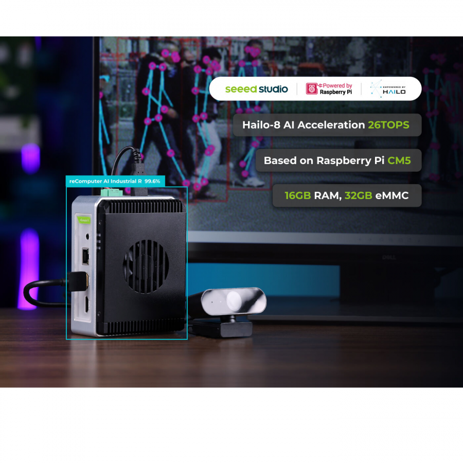 reComputer AI Industrial R2145-12 - 산업용 라즈베리파이 AI Box [103990763]