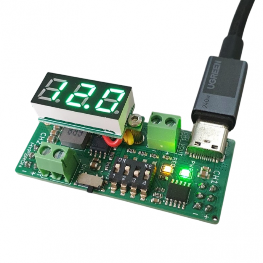 Breadboard-PD USB-PD Dual Channel Power Module