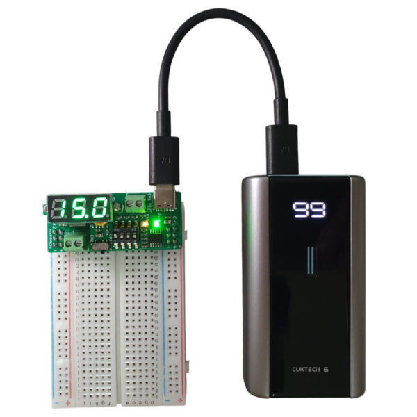 디바이스마트,MCU보드/전자키트 > 전원/신호/저장/응용 > 충전/배터리/전원,하이퍼론 테크놀러지스,Breadboard-PD USB-PD Dual Channel Power Module,USB-PD 3.0 (100W) 지원 / 듀얼 채널 전원 공급 모듈 / 0.28 인치 전압 디스플레이