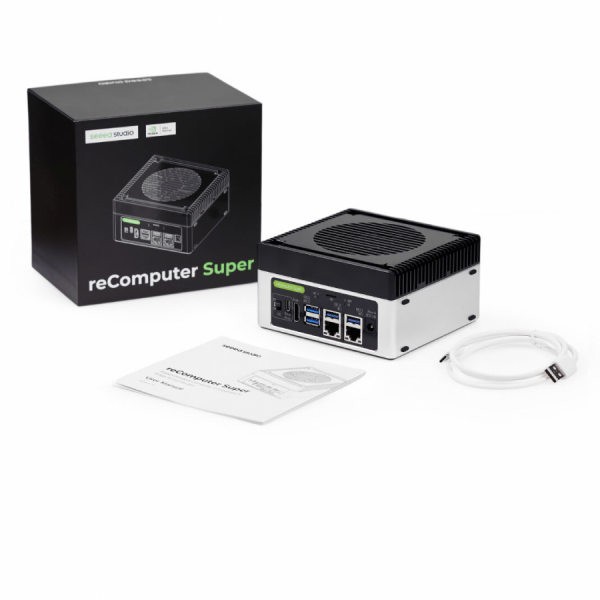 디바이스마트,MCU보드/전자키트 > 인공지능/임베디드/산업용 > 인공지능/머신러닝 > 인공지능 개발보드/모듈/키트,Seeedstudio,reComputer Super J4012 - Advanced Edge AI Computer with NVIDIA Jetson Orin NX 16GB [114110314],NVIDIA Jetson Orin NX 16GB 플랫폼 기반 소형 고성능 엣지 AI 장치 / 최대 157 TOPS 성능(Super MAXN 모드) / 작동 온도 범위 : -20 ° C - 65°C / 빠른 개발 및 생산을 위한 설계 / 와이파이, 블루투스, LTE 및 이더넷 지원 / 로보틱스를 위한 비디오 분석, 다중 모드 인식 가능