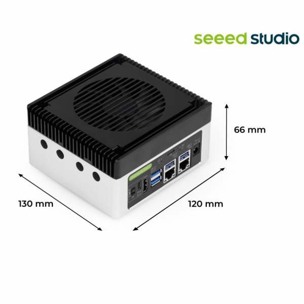 디바이스마트,MCU보드/전자키트 > 인공지능/임베디드/산업용 > 인공지능/머신러닝 > 인공지능 개발보드/모듈/키트,Seeedstudio,reComputer Super J4012 - Advanced Edge AI Computer with NVIDIA Jetson Orin NX 16GB [114110314],NVIDIA Jetson Orin NX 16GB 플랫폼 기반 소형 고성능 엣지 AI 장치 / 최대 157 TOPS 성능(Super MAXN 모드) / 작동 온도 범위 : -20 ° C - 65°C / 빠른 개발 및 생산을 위한 설계 / 와이파이, 블루투스, LTE 및 이더넷 지원 / 로보틱스를 위한 비디오 분석, 다중 모드 인식 가능