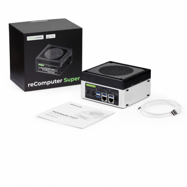 디바이스마트,MCU보드/전자키트 > 인공지능/임베디드/산업용 > 인공지능/머신러닝 > 인공지능 개발보드/모듈/키트,Seeedstudio,reComputer Super J4011 - Advanced Edge AI Computer with NVIDIA Jetson Orin NX 8GB [114110313],NVIDIA Jetson Orin NX 8GB 플랫폼 기반 지능형 엣지 AI 시스템 / 최대 117 TOPS 성능(Super Mode) / 작동 가능 온도 : -20°C - 65°C / 빠른 개발 및 생산을 위해 설계된 시스템 / 와이파이, 블루투스, LTE 무선 통신 및 이더넷 지원 / 로보틱스를 위한 비디오 분석, 다중 모드 인식 가능