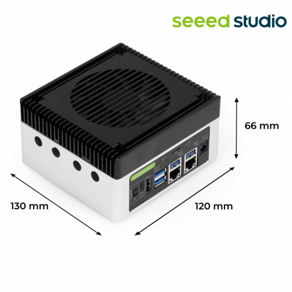디바이스마트,MCU보드/전자키트 > 인공지능/임베디드/산업용 > 인공지능/머신러닝 > 인공지능 개발보드/모듈/키트,Seeedstudio,reComputer Super J4011 - Advanced Edge AI Computer with NVIDIA Jetson Orin NX 8GB [114110313],NVIDIA Jetson Orin NX 8GB 플랫폼 기반 지능형 엣지 AI 시스템 / 최대 117 TOPS 성능(Super Mode) / 작동 가능 온도 : -20°C - 65°C / 빠른 개발 및 생산을 위해 설계된 시스템 / 와이파이, 블루투스, LTE 무선 통신 및 이더넷 지원 / 로보틱스를 위한 비디오 분석, 다중 모드 인식 가능