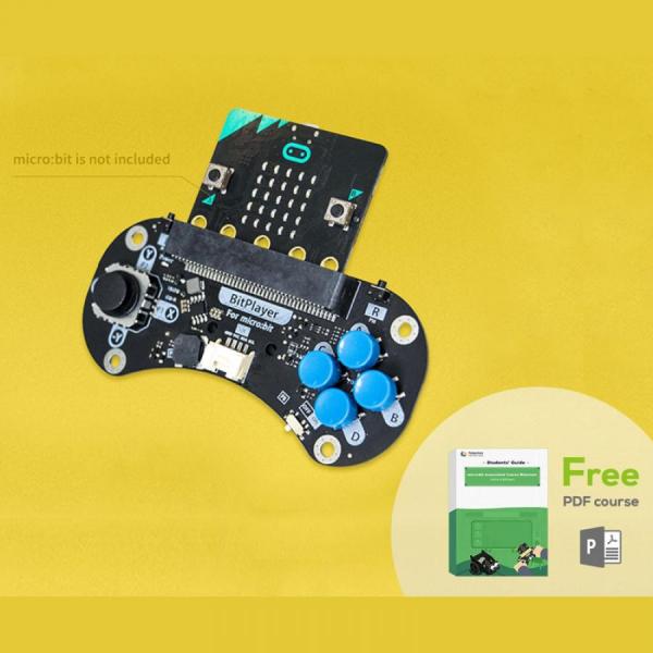 디바이스마트,오픈소스/코딩교육 > Micro:Bit > 마이크로비트 교육용키트,Seeedstudio,BitPlayer - Micro:bit Game Controller with Free Course [114991857],BitPlayer / micro:bit / GameController / 2-axis / joystick / 6buttons / Buzzer / Vibration / GroveI2CPort / Power5V / BatteryAAA / MakeCode / FreeCourse / 110x52x23mm / 100g