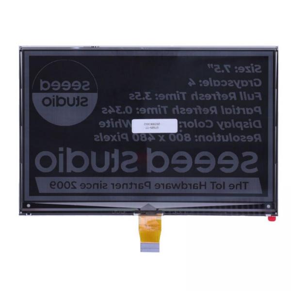 디바이스마트,MCU보드/전자키트 > 디스플레이 > E-paper,Seeedstudio,7.5인치 Monochrome e-Ink / ePaper Display (800x480), XIAO/아두이노/STM32 지원 [104990861],7.5인치eInk / 800x480해상도 / SPI인터페이스 / XIAO지원 / Arduino지원 / STM32지원 / COGIC두께280μm / 온칩RAM / 온칩OTP / 170도시야각 / 가로세로모드