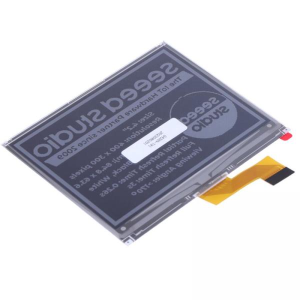 디바이스마트,MCU보드/전자키트 > 디스플레이 > E-paper,Seeedstudio,4.2인치 Monochrome e-Ink / ePaper Display (400x300), XIAO/아두이노/STM32 지원 [104990857],4.2인치 / 400x300 / SPI / 단색ePaper / 칩셋eInk / MCU호환