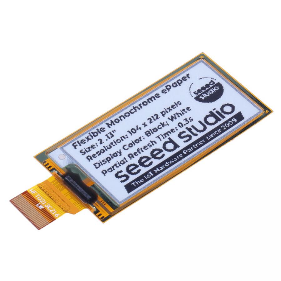 2.13인치 Flexible Monochrome e-Ink / ePaper Display (212x104), XIAO/아두이노/STM32 지원 [104990847]