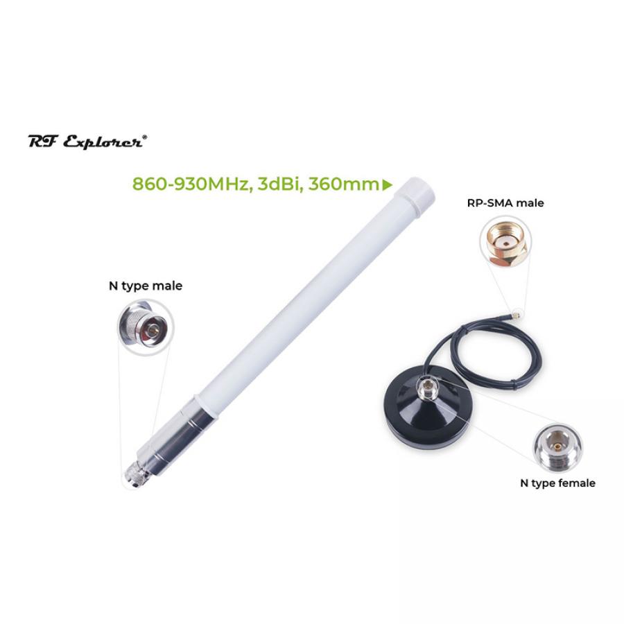 Fiberglass Antenna Kit with base For Helium; 860-930MHz-3dBi-360mm [318020708]