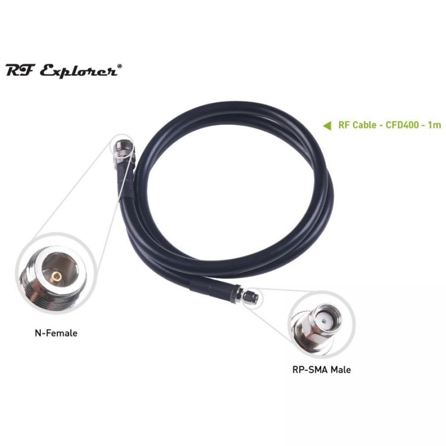 SenseCAP M1 시리즈용 RF Cable; N Female to RP-SMA Male-CFD400-Black-5m [321990877]