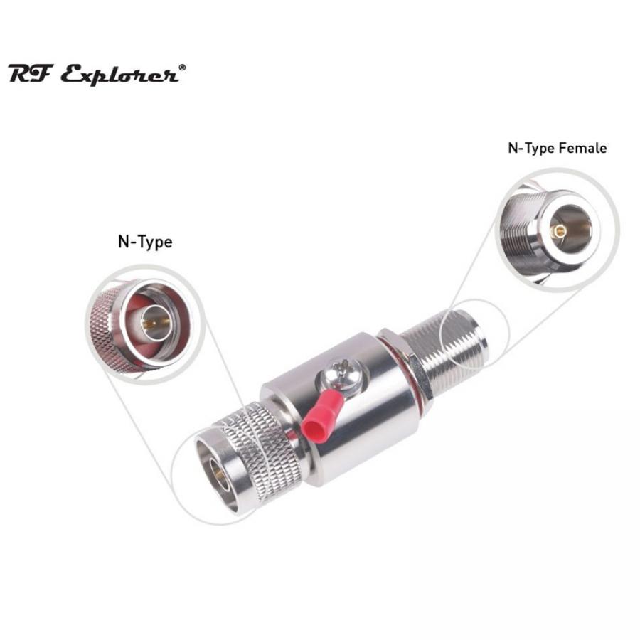 RF Explorer RFEA-1 External Lightning Arrestor; 3GHz; N Male/Female Connector [306050590]