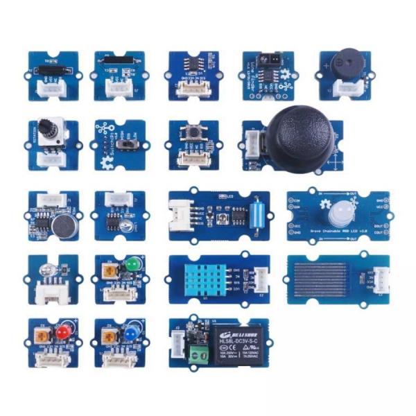 디바이스마트,MCU보드/전자키트 > 교육용키트/로봇 > 교육용키트 > 전기/전자/회로,Seeedstudio,Grove Creator Kit - ɑ - 20 Grove functional modules in one box [110020228],GroveCreatorKit / 20모듈박스 / 튜토리얼포함 / 초보용구성 / 케이스포함 / SeeedStudio