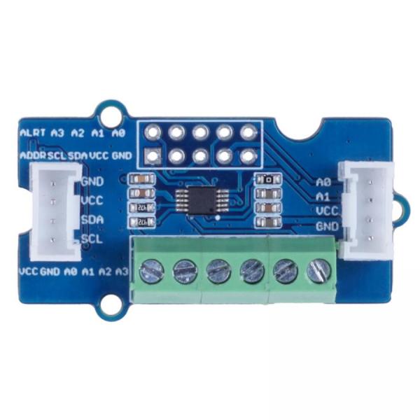 디바이스마트,MCU보드/전자키트 > 전원/신호/저장/응용 > ADC/DAC,Seeedstudio,Grove - 4 Channel 16-bit ADC (ADS1115) w/ Programmable Amplifier Gain [109020041],ADS1115 / 16비트 / PGA / 4채널 / I2C / 2V-5V / 8SPS860SPS / 단일 / 차동 / 주소0x48~0x4B / Grove커넥터