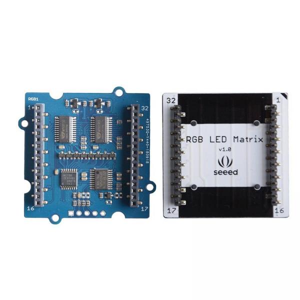 디바이스마트,MCU보드/전자키트 > 디스플레이 > 도트매트릭스,Seeedstudio,Grove - 8×8 RGB LED Matrix w/Driver [105020073],GroveRGBLED8x8 / STM32F031 / MY9221 / MP2155 / I2C0x65 / 40mmx40mm / 17.3g / 3.3~5V / 8x8해상도 / 64픽셀 / 255색상 / 그로브소켓