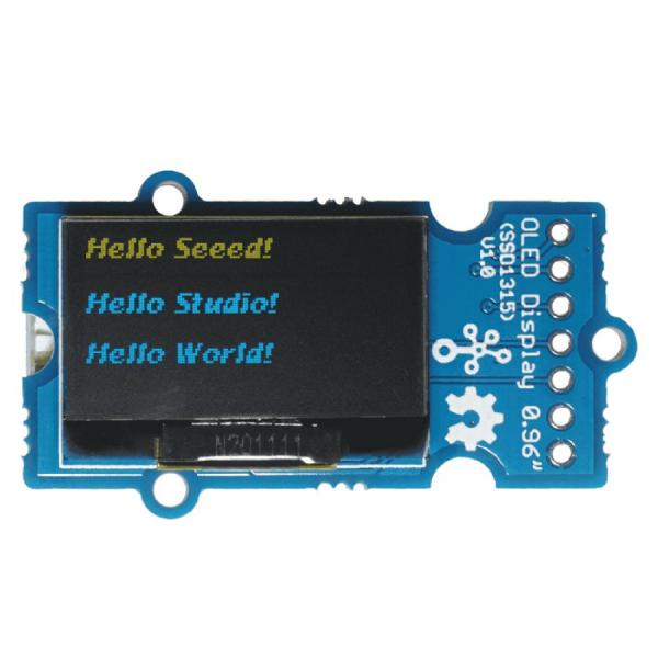 디바이스마트,MCU보드/전자키트 > 디스플레이 > LCD/OLED,Seeedstudio,Grove - OLED Yellow&Blue Display 0.96인치 (SSD1315) - SPI/IIC -3.3V/5V [104020249],GroveOLED / YellowBlue / 0.96in / SSD1315 / I2C / SPI / 3.3V / 5V / 128x64 / BiColor / GrovePort