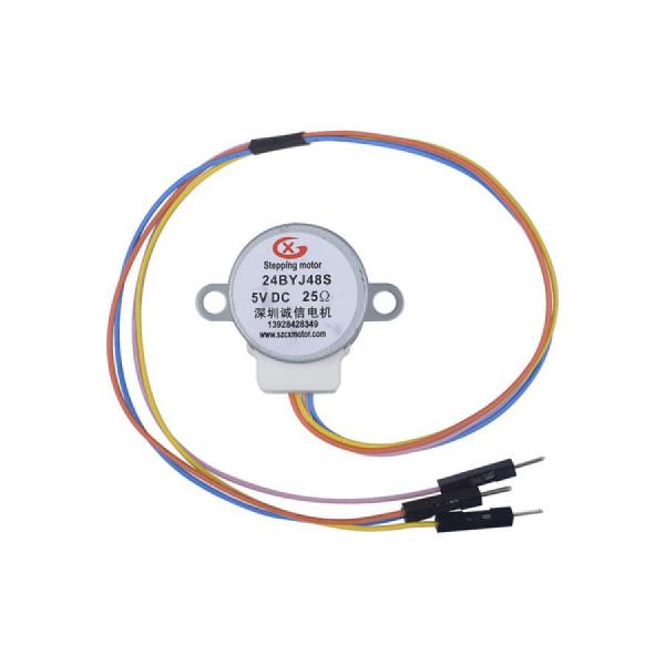 디바이스마트,기계/제어/로봇/모터 > 모터류 > 스텝모터 > 2상 유니폴라 스텝모터,Seeedstudio,Small Size and High Torque Stepper Motor - 24BYJ48 [108990003],모델24BYJ48 / 전압5VDC / 기어비1 / 32 / 스텝각5.625 / 32 / 저항25옴 / 공회전주파수800Hz / 유휴주파수800Hz / 견인토크39.2mN·m / 무게35g / 절연A / 소음40dB이하 / 조향CCW