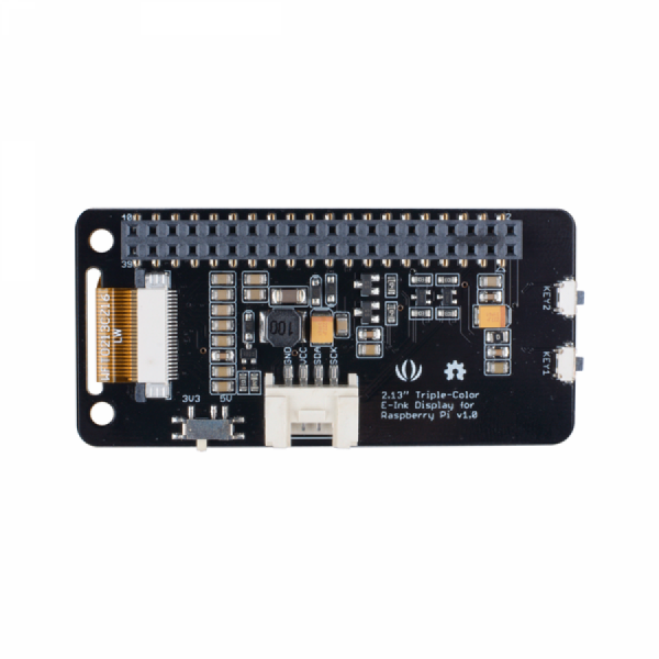 디바이스마트,오픈소스/코딩교육 > 라즈베리파이 > 라즈베리파이 디스플레이,Seeedstudio,2.13인치 Triple-Color E-Ink Display for Raspberry Pi [104990448],213TriColorEInk / 2.13인치 / 212x104해상도 / 트리플컬러 / 4와이어SPI / RPiZero호환 / SPI포트 / 저전력 / 전압변환모듈 / 버튼2개 / 칩셋미공개 / 메모리미표시