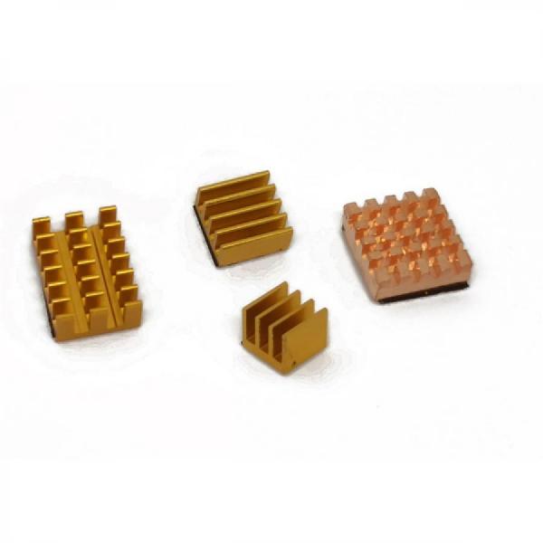 디바이스마트,오픈소스/코딩교육 > 라즈베리파이 > 아답터/방열판/OS/기타,Seeedstudio,Heat Sink Kit for Raspberry Pi 4B - Gold Aluminum and Copper Blocks [110991329],RaspberryPi4B / 3피스알루미늄 / 구리방열판 / 실버골드 / 색상선택 / Pi4B호환