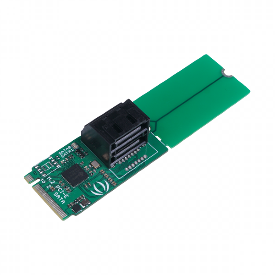 ODYSSEY-X86J4105용 PCIe 3.0x2 M.2 NGFF Key-M to 2-Port 6Gbps SATA 3.0 컨버터(JMB582칩) [103990565]
