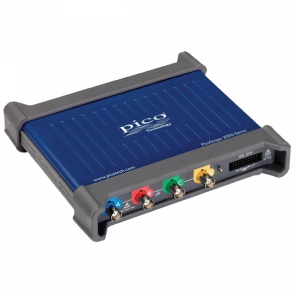 디바이스마트,계측기/측정공구 > 전기/전자 계측기 > 오실로스코프,Pico Technology,PicoScope 3403D MSO,3000D 시리즈 초소형 PC 오실로스코프 / Channel: 아날로그 4, 디지털 16 혼합신호 / 대역폭: 50 MHz / 최대 샘플링 속도: 500 MS/s / 캡처 메모리: 64 MS / AWG 대역폭: 20 MHz