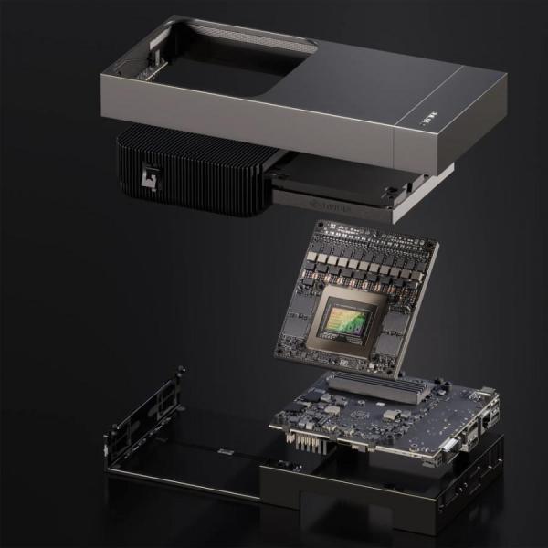 디바이스마트,MCU보드/전자키트 > 인공지능/임베디드/산업용 > 인공지능/머신러닝 > 인공지능 개발보드/모듈/키트,NVIDIA,NVIDIA Jetson AGX Thor Developer Kit 945-14070-0080-00,945-14070-0080-00 / 차세대 휴머노이드 로봇 최적화 플랫폼 / Blackwell GPU, 128GB 고속 메모리 탑재 : 최대 2070FP4 TFLOPS AI 성능 / 전력 소모 : 130W / QSFP 슬롯을 통한 HSB 카메라, USB 카메라 지원 / 1 TB NVMe 포함 / 243.19mm x 112.40mm x 56.88mm