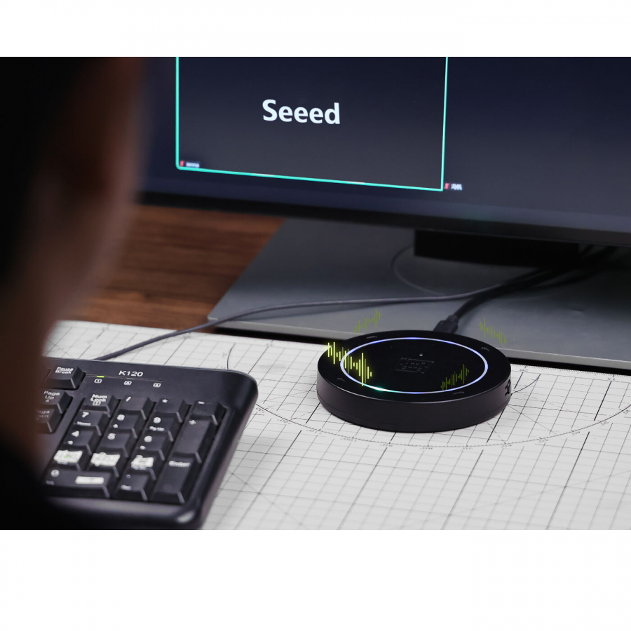 ReSpeaker XMOS XVF3800 with Case – AI-powered 4-Mic Array for Clear Voice Even in Noise [114993701]