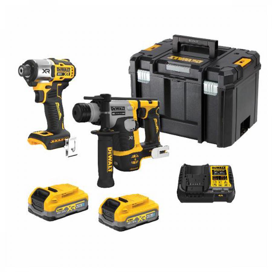 브러쉬리스 파워스텍 콤보 세트 DCK2145S2T 배터리2개 (20V/3.5Ah)