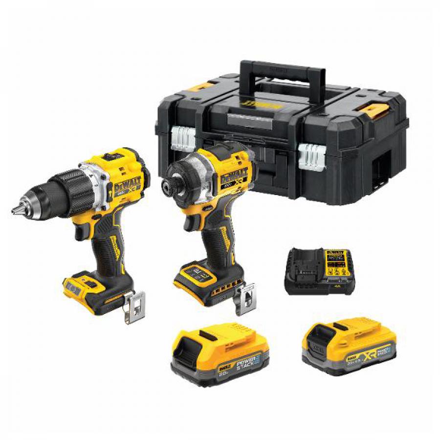 브러쉬리스 파워스텍 콤보 세트 DCK2047E1S1T 배터리2개 (20V/3.5Ah)