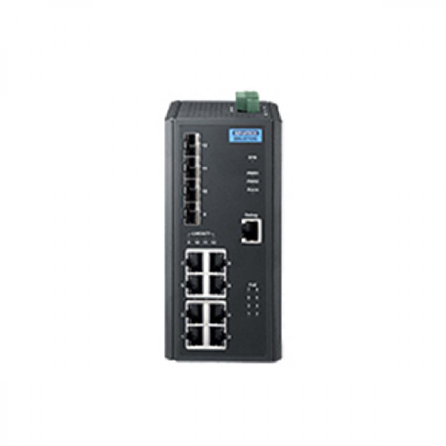 EKI-2712G-4FPI-AE, 8포트 10/100/1000Mbps 언매니지드 산업용 이더넷 스위치