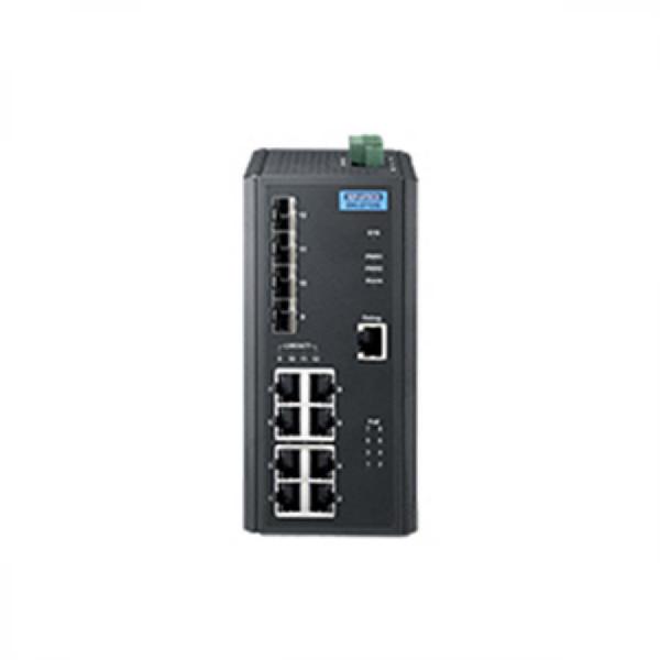 디바이스마트,MCU보드/전자키트 > 통신/네트워크 > 이더넷/PoE(Power over Ethernet),어드밴텍,EKI-2712G-4FPI-AE, 8포트 10/100/1000Mbps 언매니지드 산업용 이더넷 스위치,듀얼 48VDC 전력 인풋 및 1 x 릴레이 출력 / 철도 표준 EN50121-4 승인
