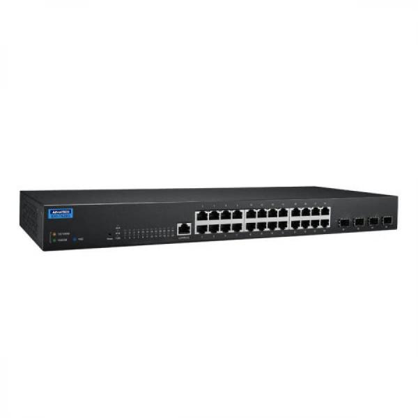 디바이스마트,MCU보드/전자키트 > 통신/네트워크 > 이더넷/PoE(Power over Ethernet),어드밴텍,EKI-7428G-4X-AE, 24GE + 4 SFP+ L2 관리형 매니지드 스위치,24개의 기가비트 이더넷 포트 및 4개의 10G SFP 포트 / 0 ~ 60°C 작동 온도 범위