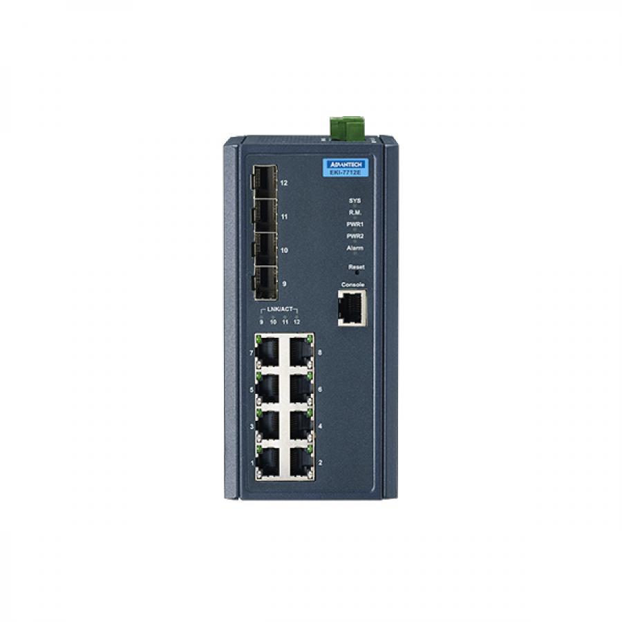 EKI-7712E-4FI-AE, 8FE+4G SFP 매니지드 이더넷 스위치