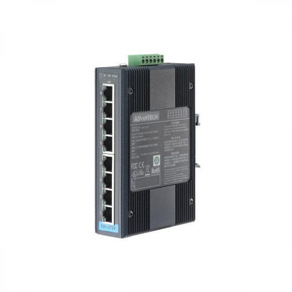 디바이스마트,MCU보드/전자키트 > 통신/네트워크 > 이더넷/PoE(Power over Ethernet),어드밴텍,EKI-2728I-D 8포트 언매니지드 이더넷 스위치,8포트 기가비트 이더넷(Auto MDI/MDI-X) / 10/10/100 Mbps Auto Negotiation 지원