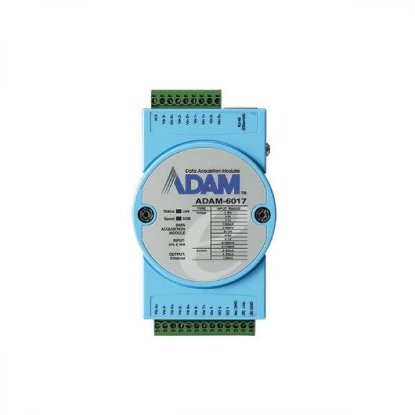 디바이스마트,MCU보드/전자키트 > 개발용 장비 > USB/RS232/RS485 컨버터,어드밴텍,ADAM-6017-D 이더넷DAQ 8채널 아날로그 입력 2채널 디지털 출력 모듈,10/100 Mbps 통신 속도 / 입출력 타입: 8채널 아날로그 입력. 2채널 디지털 출력 / 입력 타입: mV, V, mA