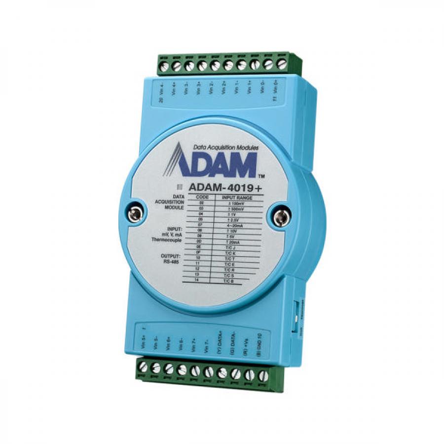 ADAM-4019+-F (8 채널 써모커플 RS-485 I/O 모듈, Modbus)