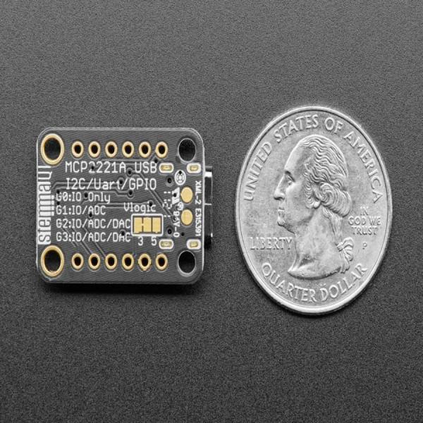 디바이스마트,MCU보드/전자키트 > 개발용 장비 > USB/RS232/RS485 컨버터,Adafruit,Adafruit MCP2221A Breakout - General Purpose USB to GPIO ADC I2C [ada-4471],MCP2221A / USB-C / GPIO / I2C / ADC10bit / DAC5bit / StemmaQT / Qwiic / JST_SH / Onboard3VReg / 4pinJSTSH