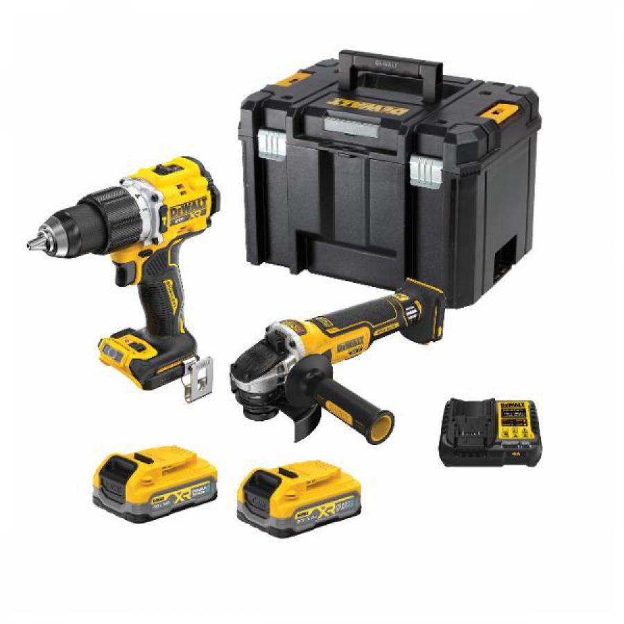 브러쉬리스 파워스텍 콤보 세트 DCK2026S2T 배터리2개 (20V/3.5Ah)