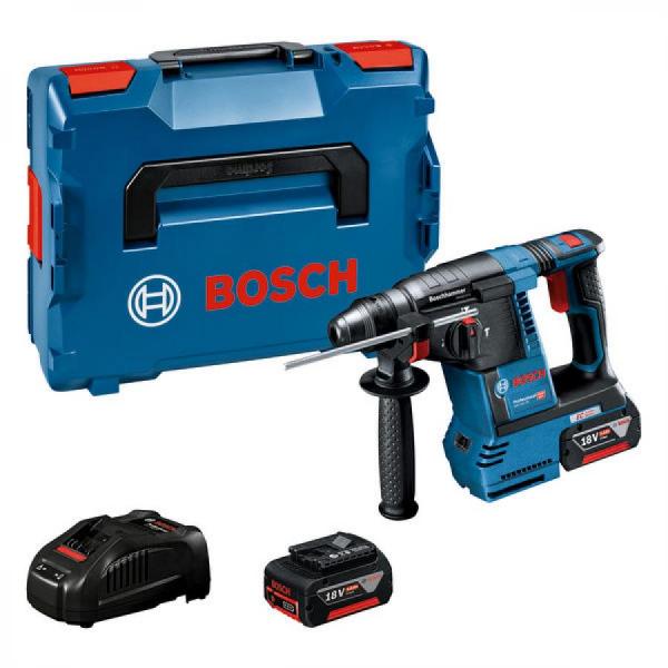 디바이스마트,수공구/전자공구/전동공구 > 전동/엔진공구 > 충전공구 > 충전드릴/햄머드릴,보쉬 BOSCH,보쉬 충전 해머드릴 GBH 18V-26 세트 배터리2개,정격타격률 4350 bpm / 무부하속도 890 rpm / 충전집진기연동 GDE 18V-16 / 최대드릴링직경 26mm(콘크리트) / 중량 3.5Kg 본체만