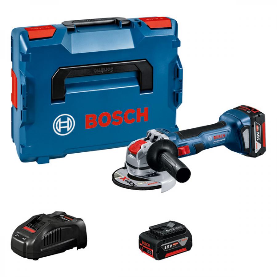 보쉬 X-LOCK 충전 앵글 그라인더 GWX 18V-7 세트 배터리2개