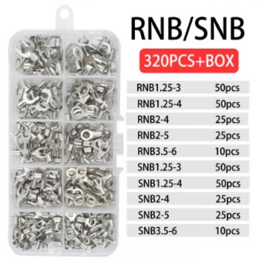 링타입, 포크U타입 터미널 10종류 320개 샘플키트 (PN-RUBT-320)