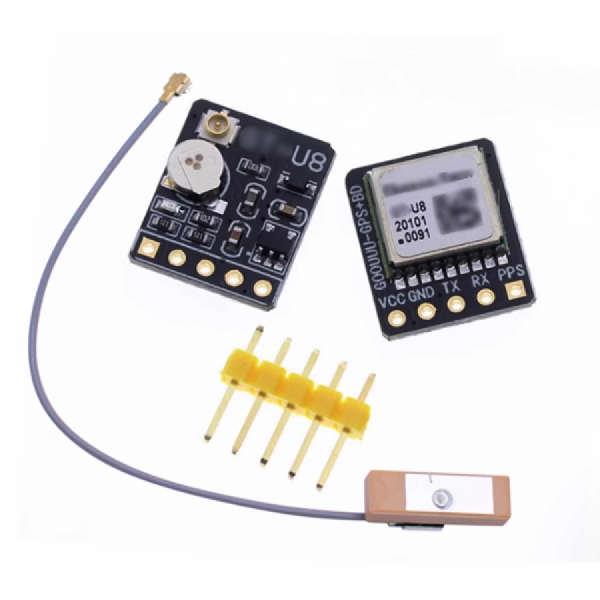 디바이스마트,MCU보드/전자키트 > 통신/네트워크 > GNSS/GPS > 일반용 GPS 모듈,MINGWU,GPS·BDS 듀얼모드 위성 위치 센서 모듈 ATGM336H-U8 (고정밀·저전력형) [SZH-MIN054],ATGM336H U8 GNSS 모듈 + 세라믹 안테나 / 칩셋: AT6558 U8 버전 / 인터페이스: UART (NMEA0183 프로토콜) / 전원전압: 3.3~5V / 냉시작: < 32s / 감도: -148 ~ -162dBm / 정밀도: 2.5m (CEP50) / 특징: 저전력, 고성능 AT6558 U8 칩 탑재, 내장 세라믹 안테나 지원