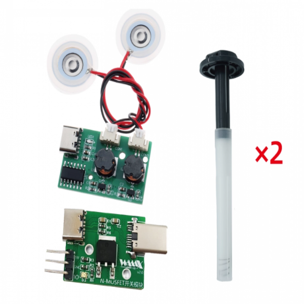 디바이스마트,센서 > 초음파센서 > 초음파트랜듀서,SMG,가습기 2채널 I/O 제어 모듈 세트 [OJBS-01],2채널 가습기 모듈 / 5V 로직 IO(아두이노) 제어 가능 / 스위치 모듈+ 면봉 + 지지대 세트