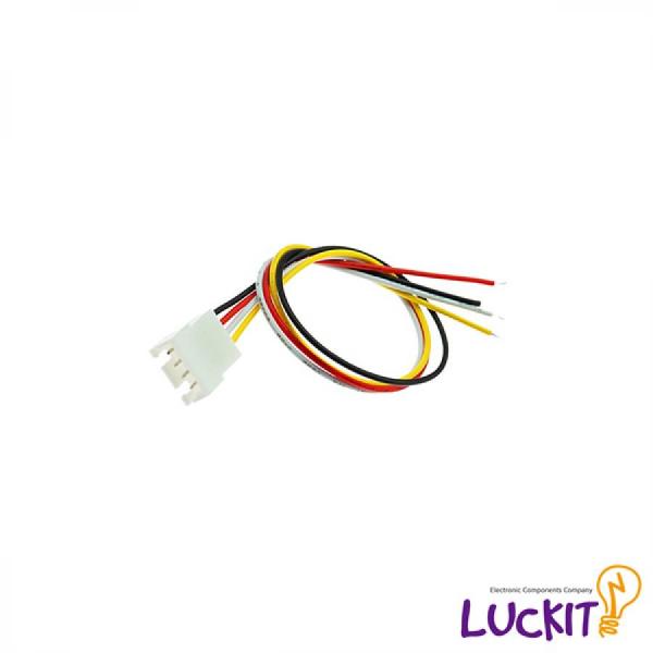 디바이스마트,케이블/전선 > 점퍼/하네스/악어/바나나 > 하네스 와이어/케이블,럭킷,XH2.54 FEMALE 4P 하네스와이어 20CM,XH2.54 / FEMALE / 4P to 4P Wires / 200mm